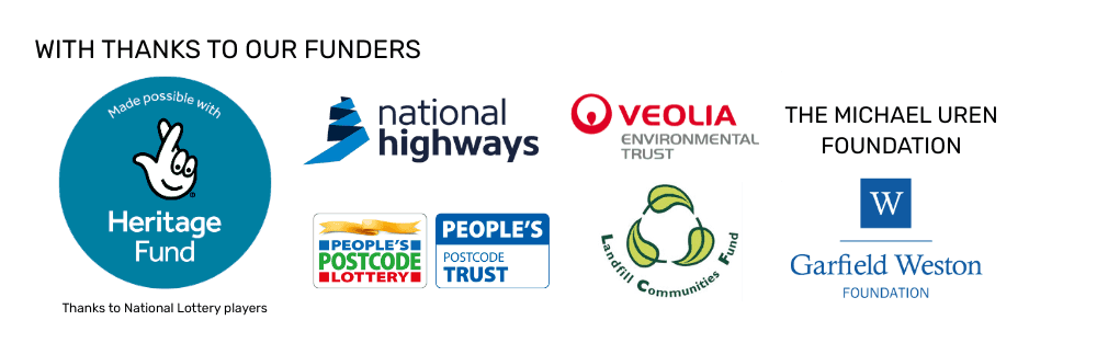 A bunch of logos that are on a green background