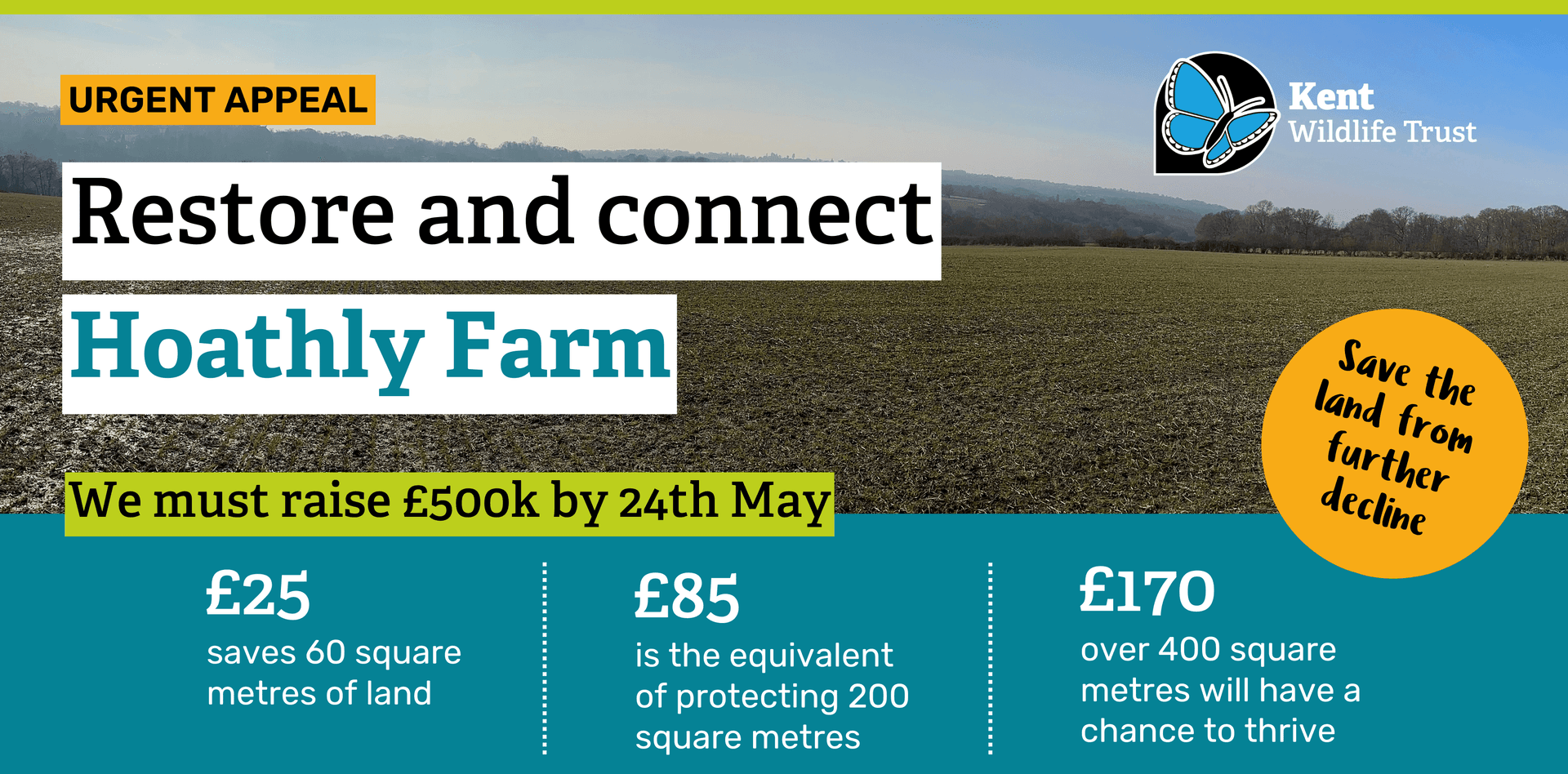 A flyer for a farm with a picture of a field
