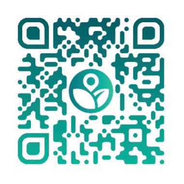 A qr code with a flower on it